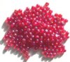 200 4mm Lustre Red AB Round Glass Beads